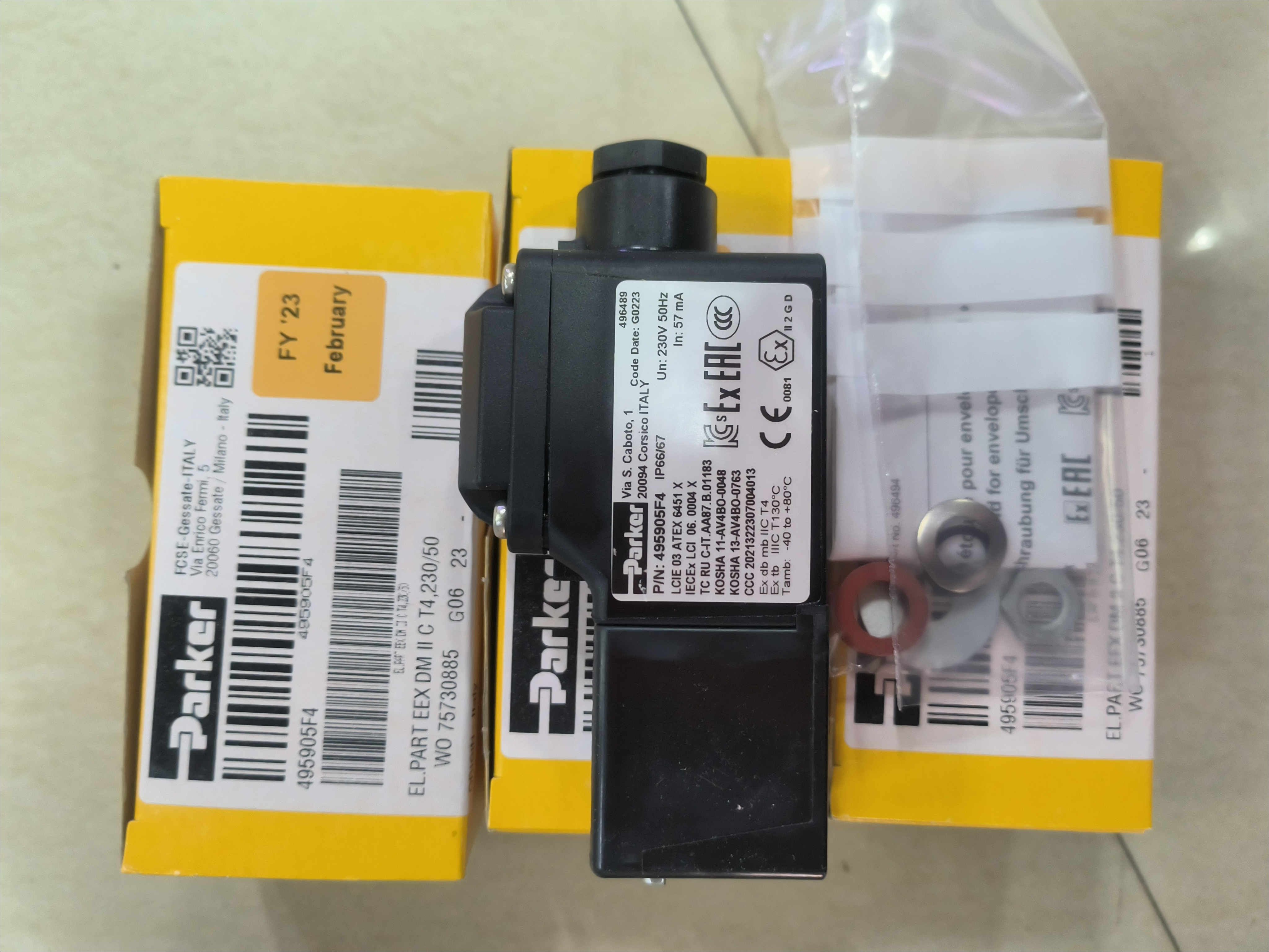 495905F4防爆線圈，   Parker